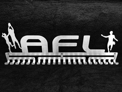 AFL aussie rules australia footy football black matte medal medals wall display hanger hanging holder rack